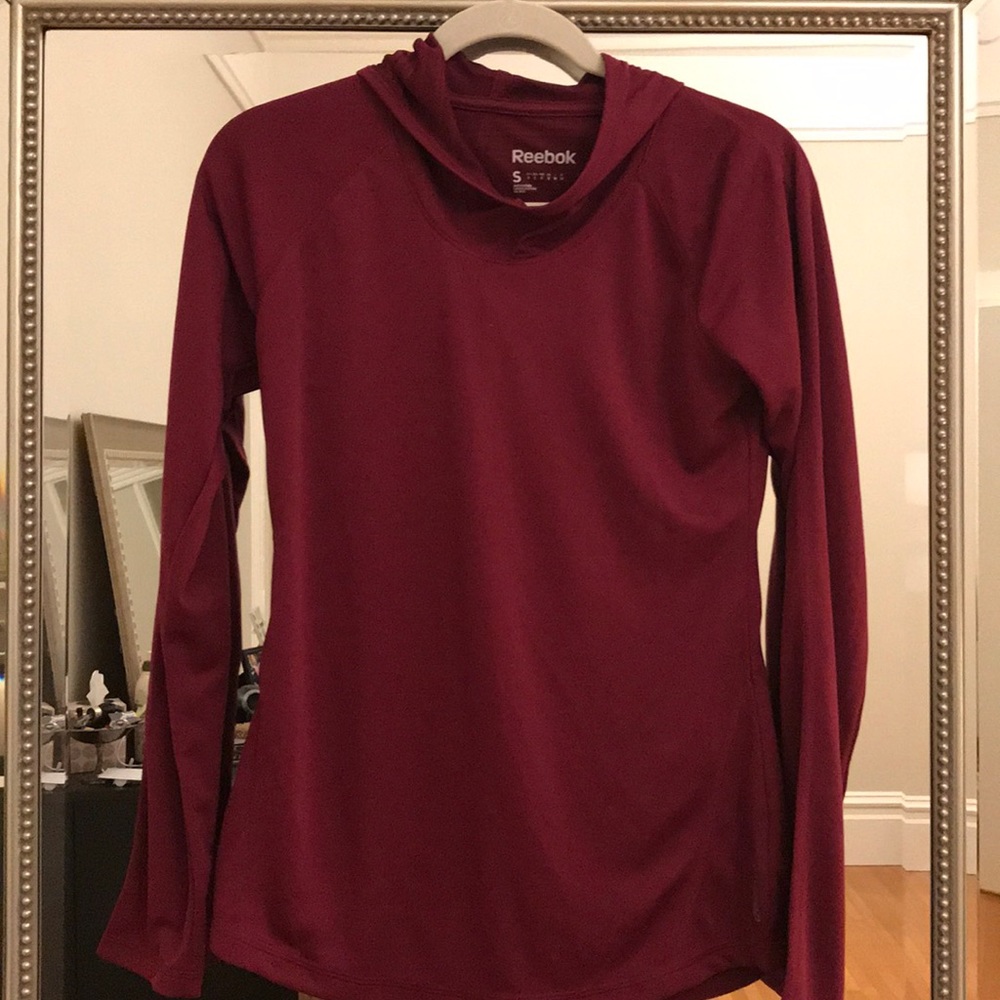Reebok Maroon Speedwick Workout Hoodie
